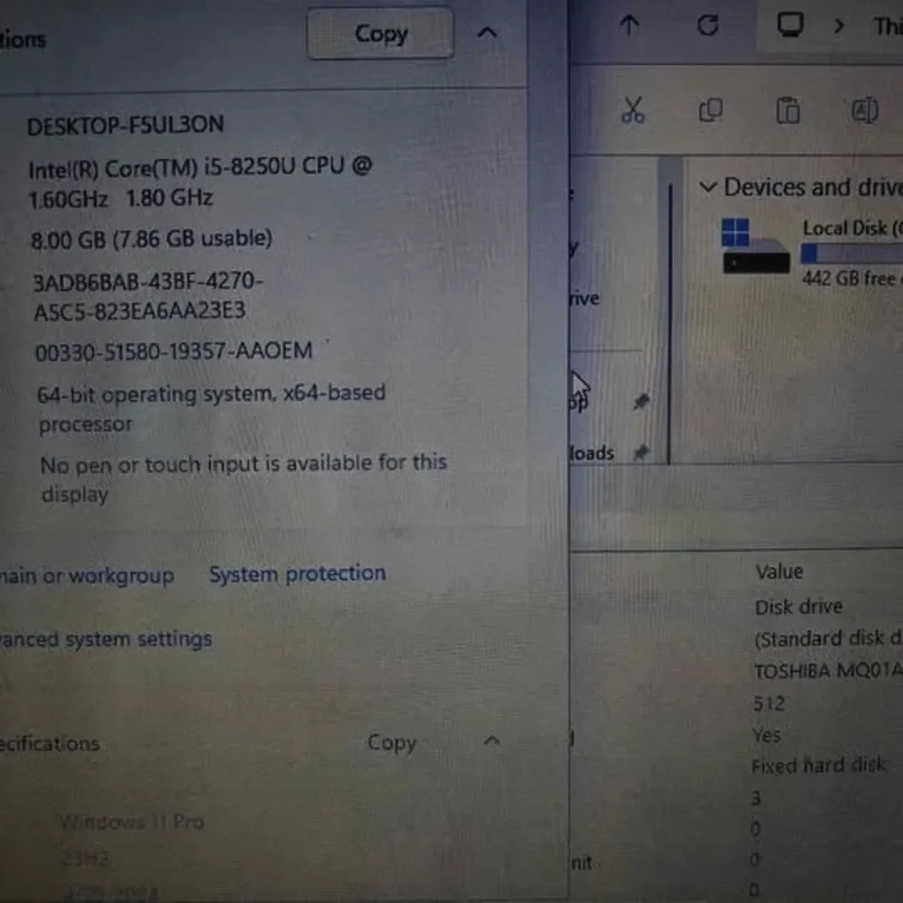 Dell latitude 5490 i5-8250 | Win 11 | 8GB Ram | 500GB HD